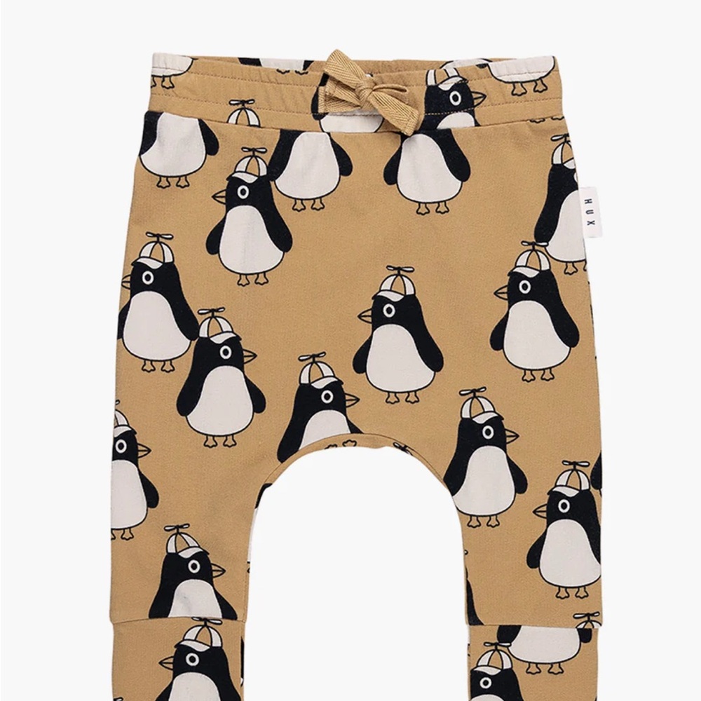 HUXBABY Boys Organic Pants Cool Penguin
